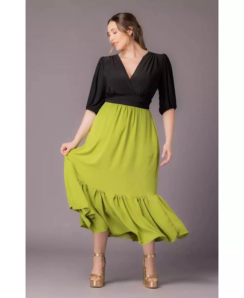 long sleeve crepe dress Long Sleeve V Back Crepe Dress with Embellished Appliques