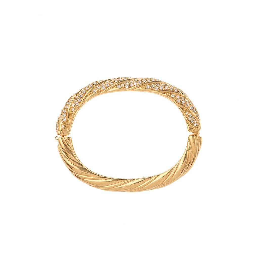 Susan Caplan Vintage 1980s vintage 23ct gold plated swarovski bangle 2
