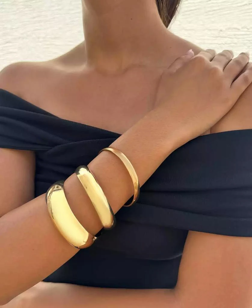 ADORNIA Gold 3-Bangle Set 3
