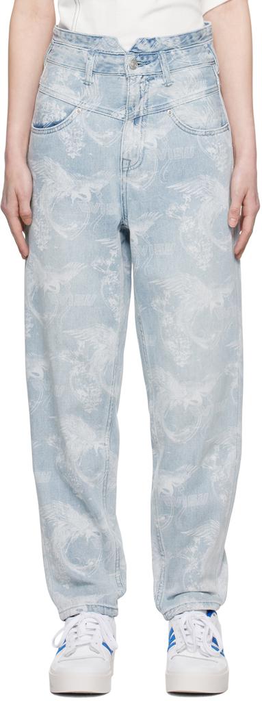 Evisu Indigo Embroidered Jeans