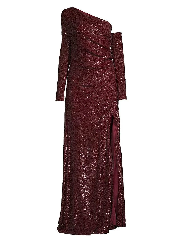 Donna Karan Social Occasion Asymmetric Sequined Gown