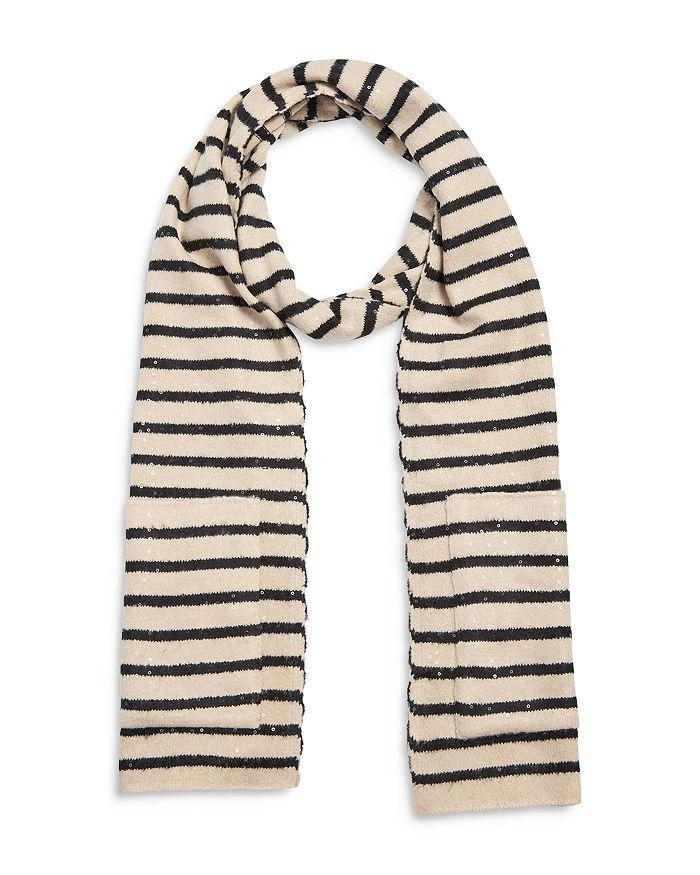 Jocelyn Sequin Striped Scarf 1