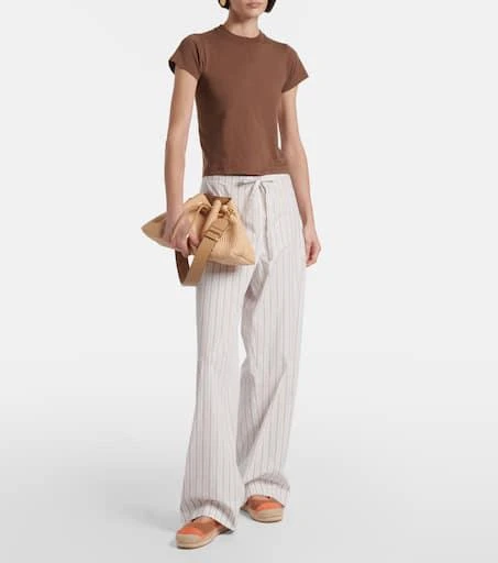 Jimmy Choo Aciel leather-trimmed canvas espadrilles 3