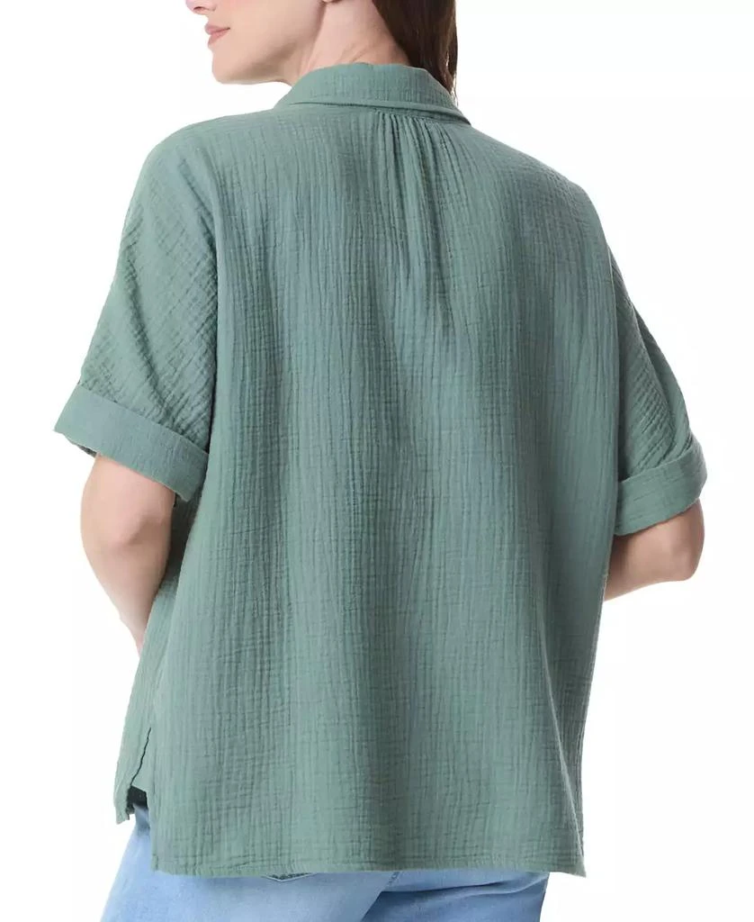 Gloria Vanderbilt Women's Cotton Callista Roll-Tab Textured Top 3