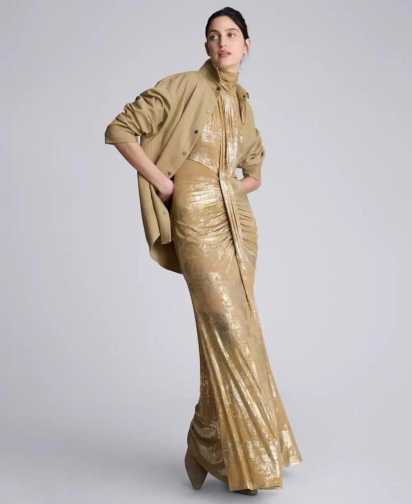chinese dress ladies Metallic Slip Maxi Dress