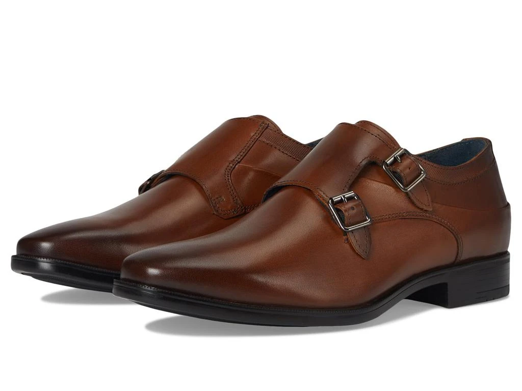 Johnston & Murphy Gibbons Double‎ Monk Strap Oxfords Mens 11.5 Brown Leather Johnston & Murphy Men main image 4