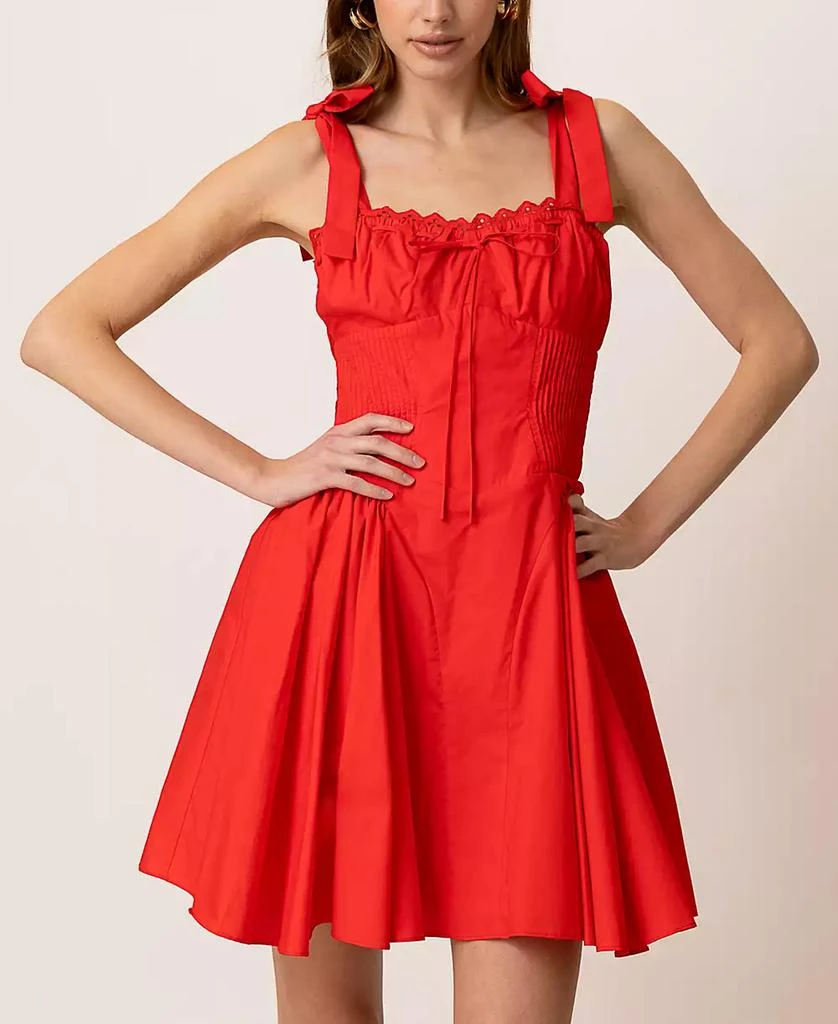 Line & Dot Women's Anessa Pleated-Waist Mini Dress 3