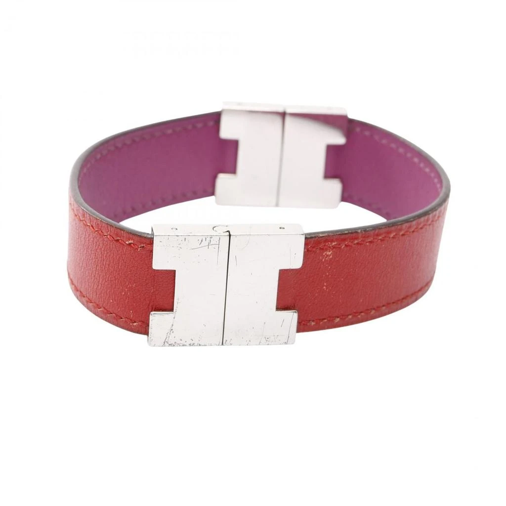Hermes Color Leather Stainless Steel Charm Bracelet (Pre-Owned) 2