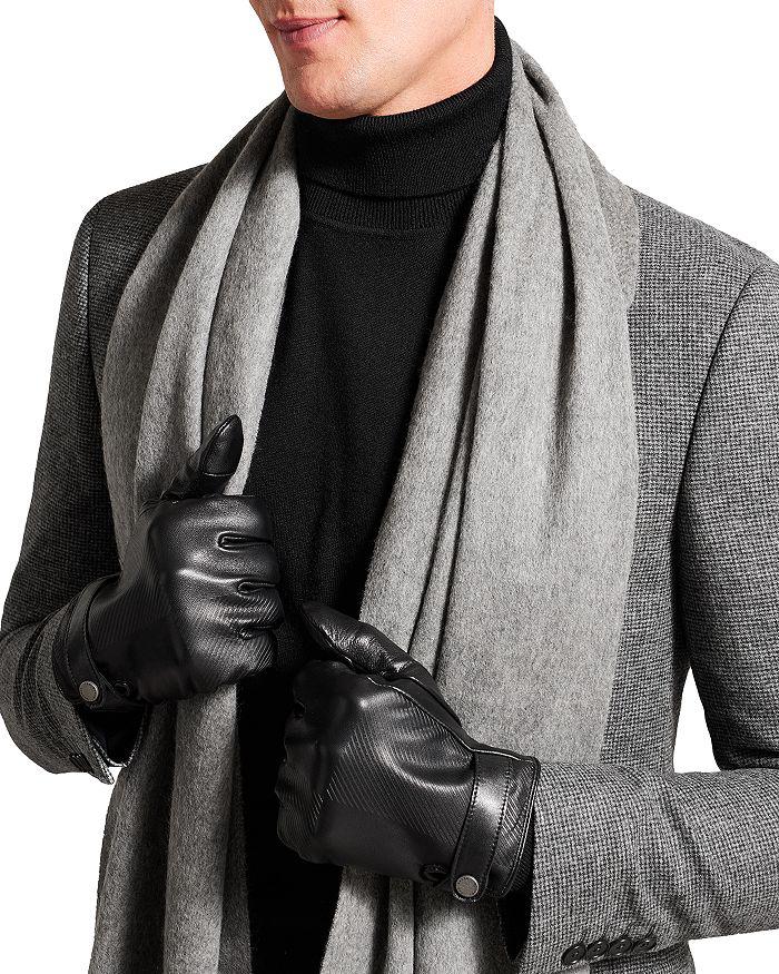 Ted Baker London House Check Etched Leather Gloves