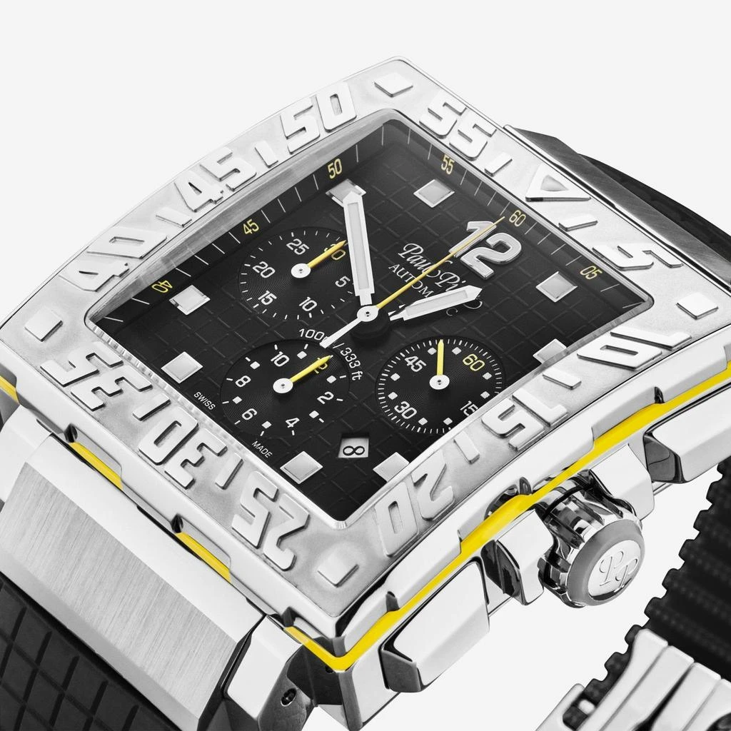 Paul Picot Paul Picot C-Type Chronograph Black Dial Black Rubber Strap Men's Automatic Watch P0830.SG.5010.3301 4