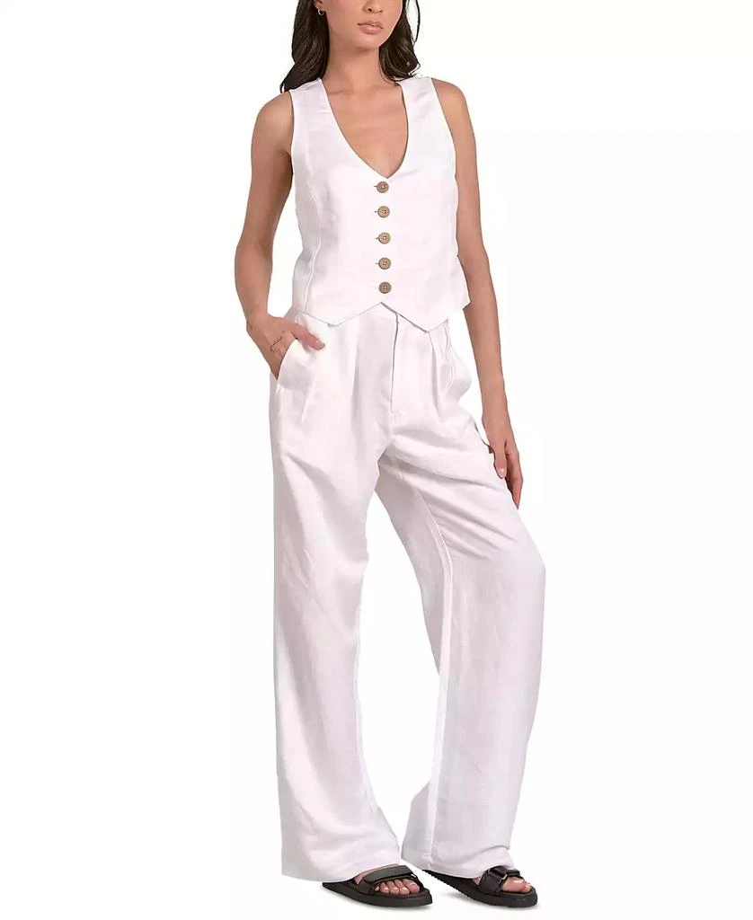 Elan Women's Pleat-Front Wide-Leg Pants 2