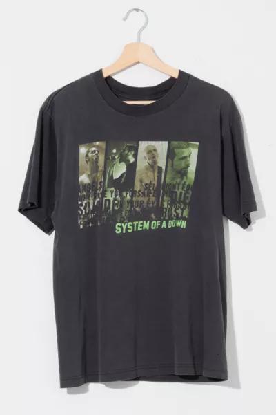 Urban Outfitters Vintage Y2K System Of A Down Distressed Black Graphic T-Shirt