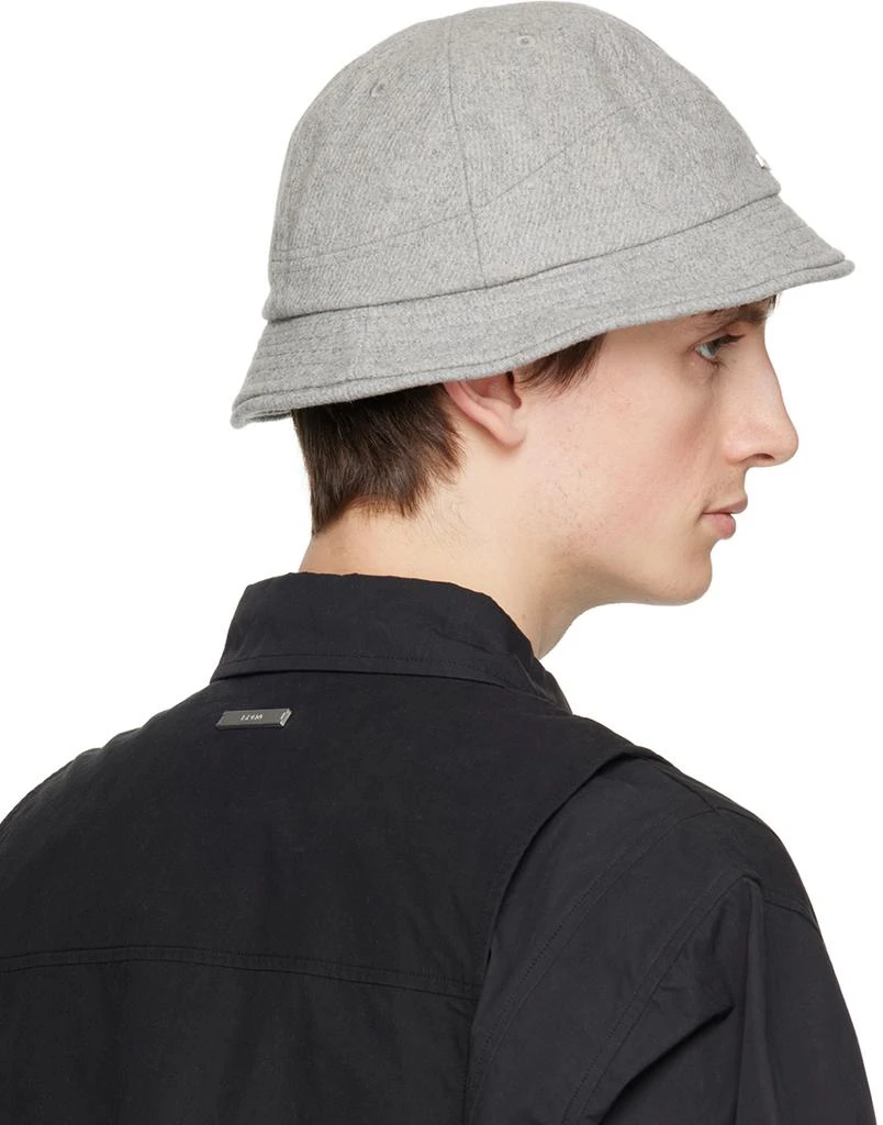C2H4 Gray Curvilinear Bucket Hat 3