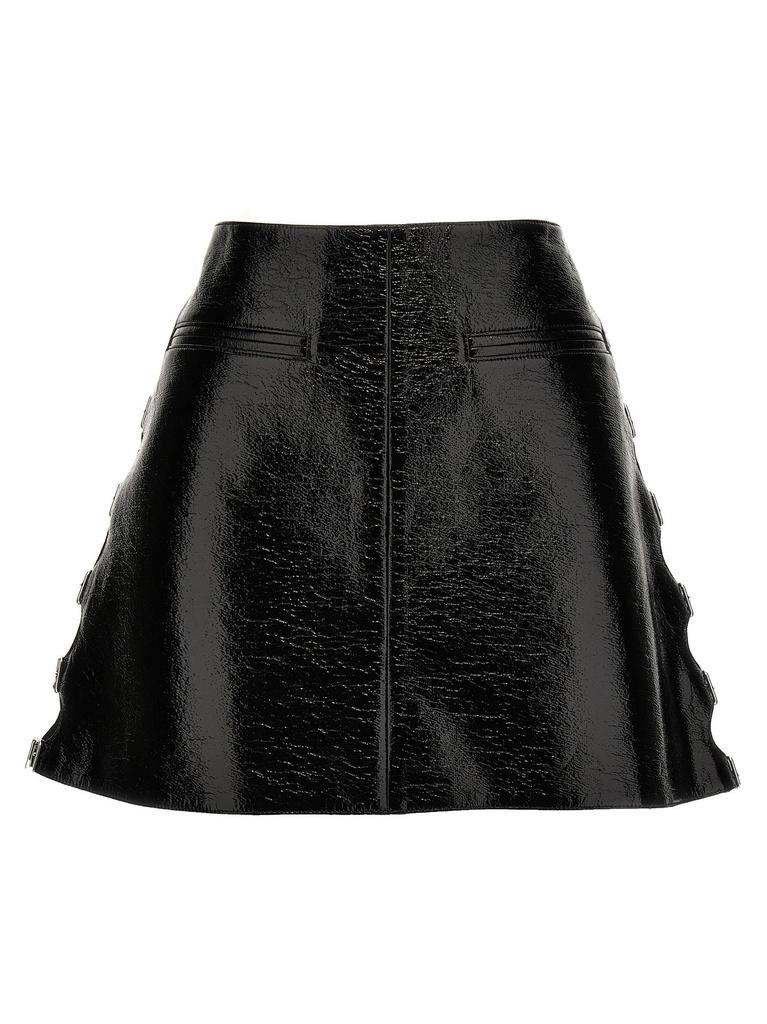 スカート COURREGES 'Mini Multi Sangle Vinyl' skirt Black Courrèges Courrèges Multi Sangle Vinyl Mini Skirt - Dresses