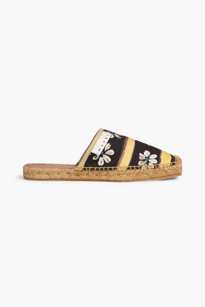 Marni Printed canvas espadrille mules 1