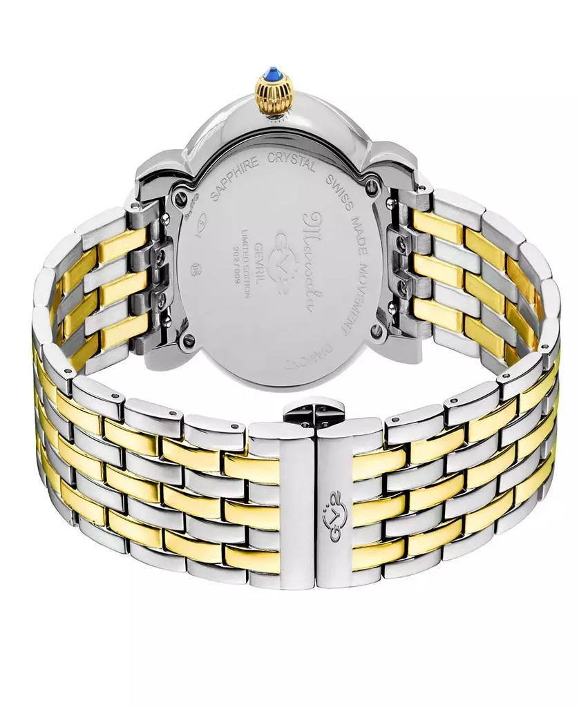 Gevril Women's Marsala Swiss Quartz Two-Tone Stainless Steel Bracelet Watch 37mm 3
