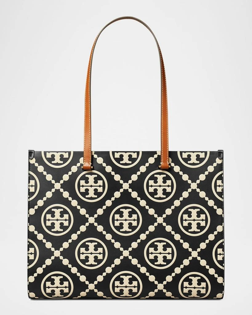 Tory Burch T Monogram Embossed Leather Tote Bag