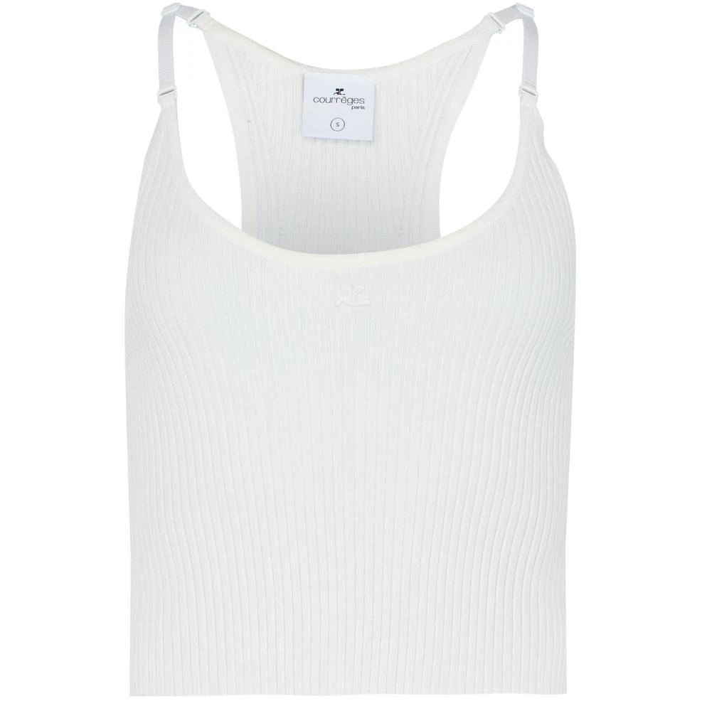 courreges Knitted Scuba vest top 2