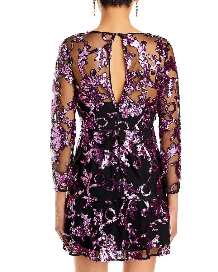Milly Tove Tassel Sequin Mini Dress 3