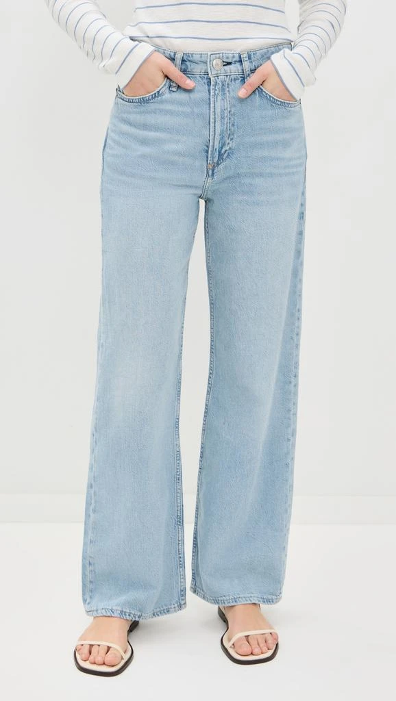 Rag & Bone Featherweight Logan Wide Leg Jeans 6