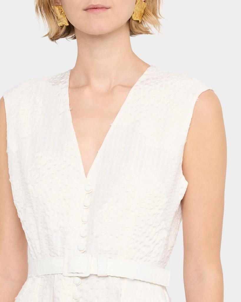 Evi Grintela Caroline Seersucker Fil Coupe Poplin Maxi Dress 5