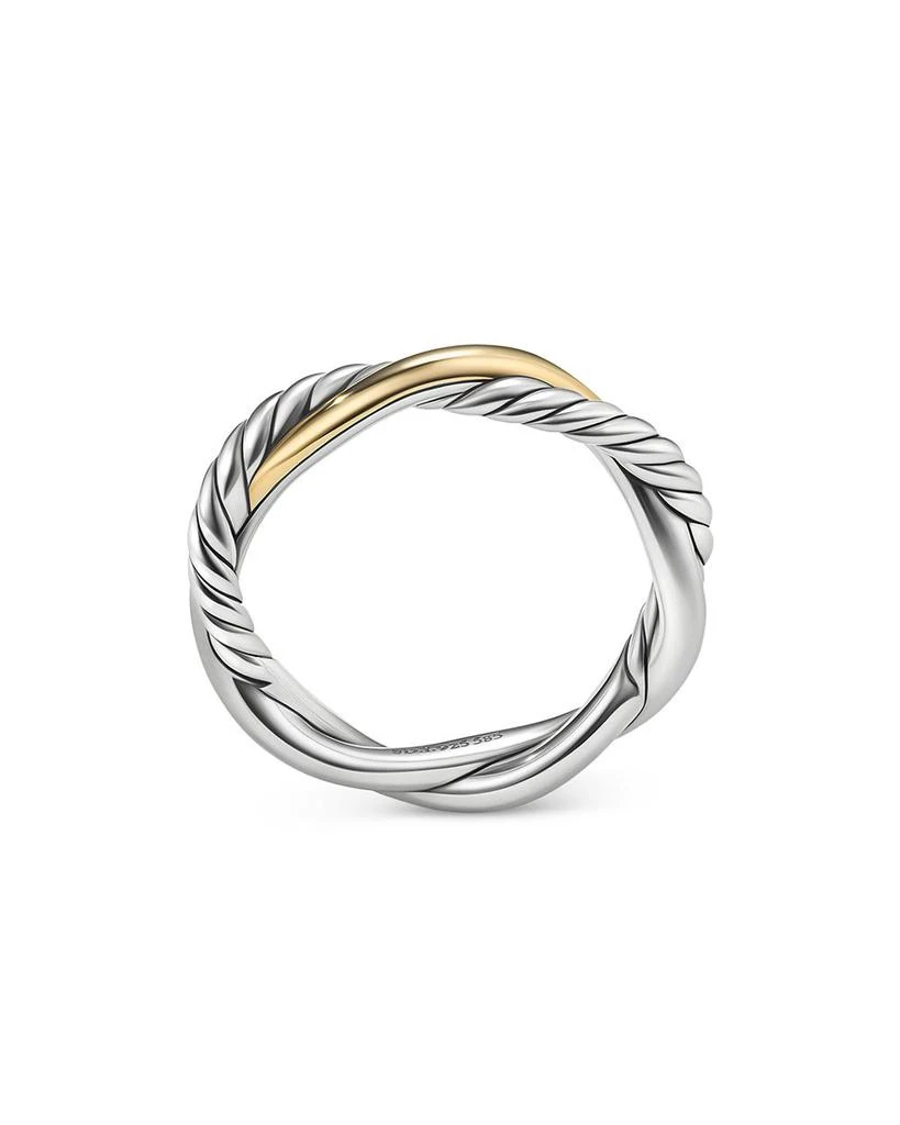 David Yurman Petite Infinity Band Ring in Sterling Silver with 14K Yellow Gold 3