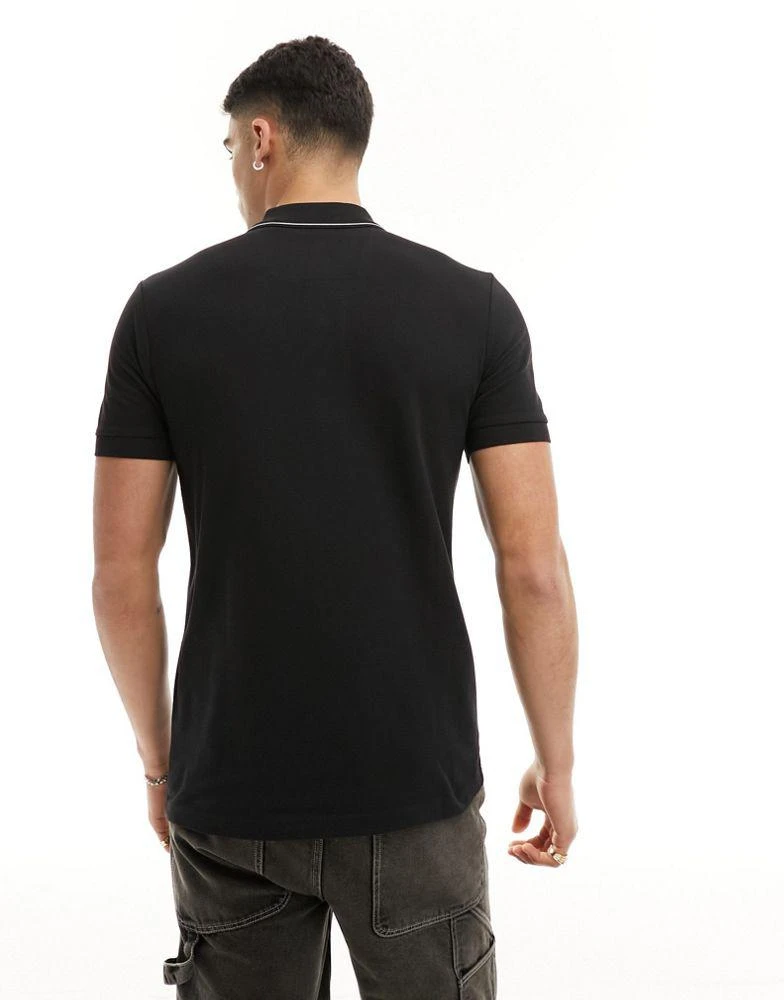 Hugo Boss BOSS Green Paule logo polo shirt in black 3
