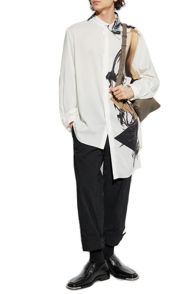 トップス Yohji Yamamoto UNBALANCED COLLAR BLOUSE Shop Yohji Yamamoto Unbalanced Design Collar Blouse on Sale at