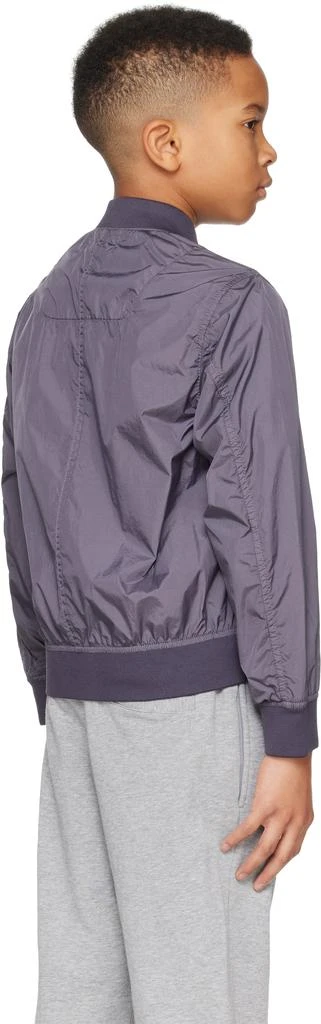 Stone Island Junior Kids Purple Nylon Bomber Jacket 3
