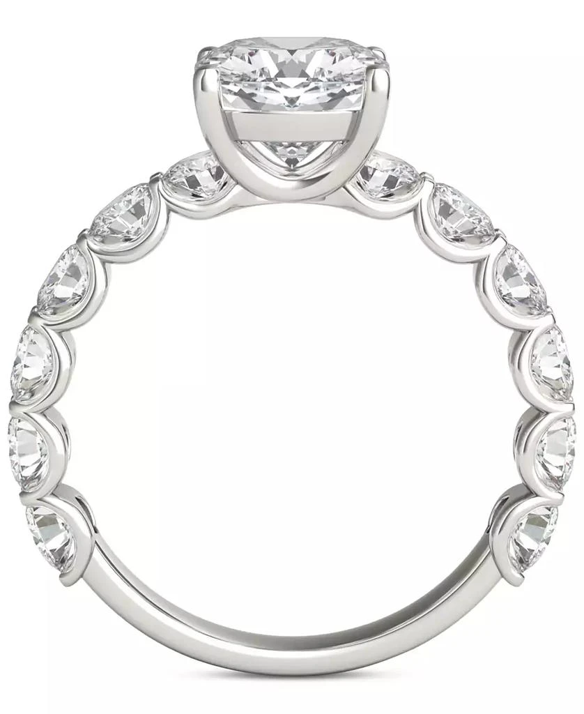 Charles 
Colvard Moissanite Cushion 
Round Engagement Ring (3-1/2 ct. t.w. Diamond Equivalent) in 14k White Gold 4