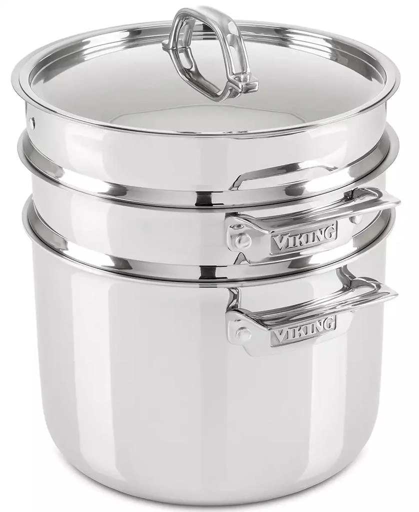 VIKING 8-Qt. 3-Ply Multi Cooker with Pasta Pot Steamer Insert 1