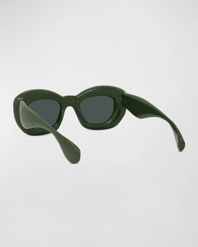 Loewe Inflated Green Acetate Butterfly Sunglasses 2