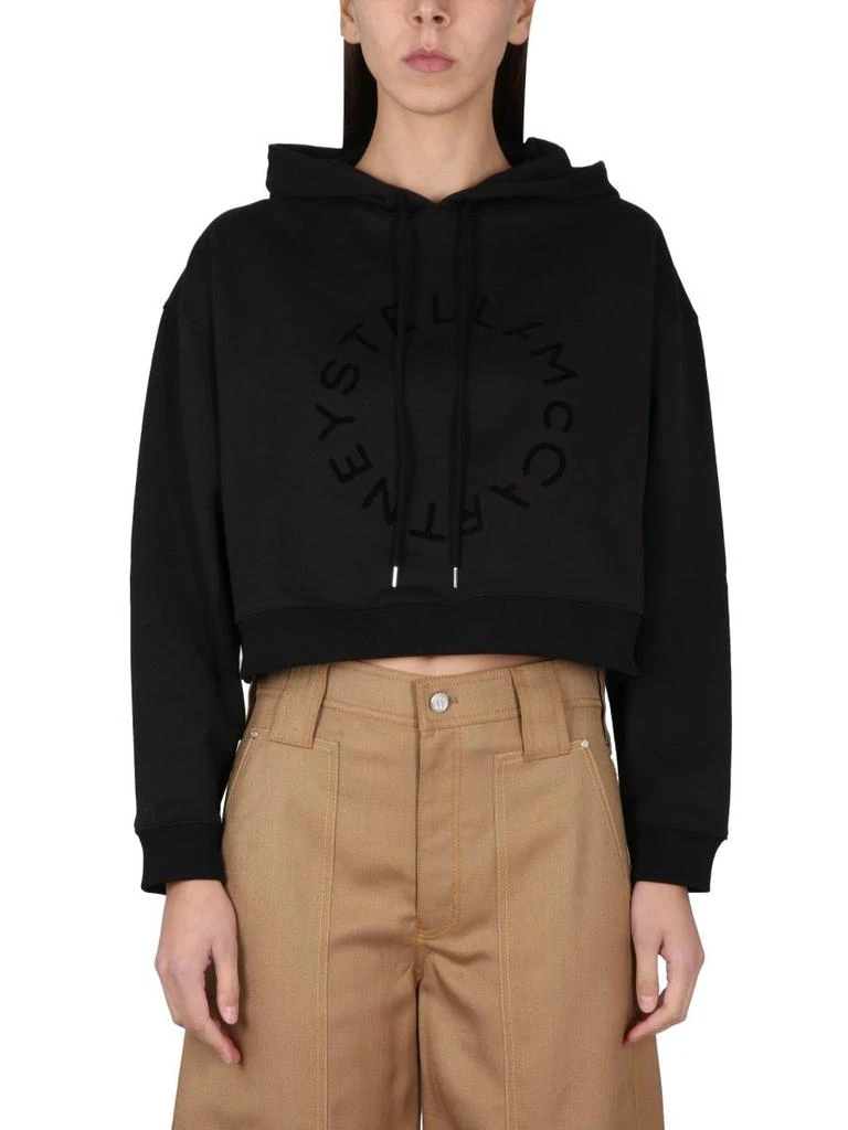 Stella McCartney Stella McCartney Drawstring Cropped Hoodie from Cettire