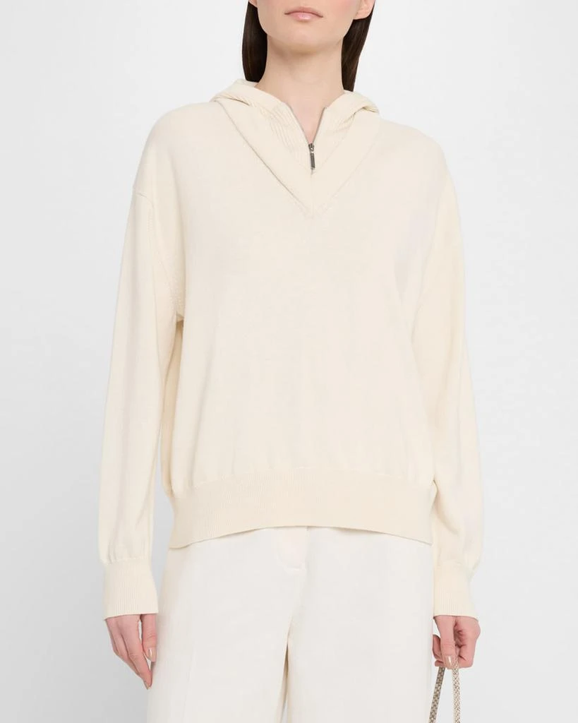 ROSETTA GETTY Layered Knit Hoodie 4