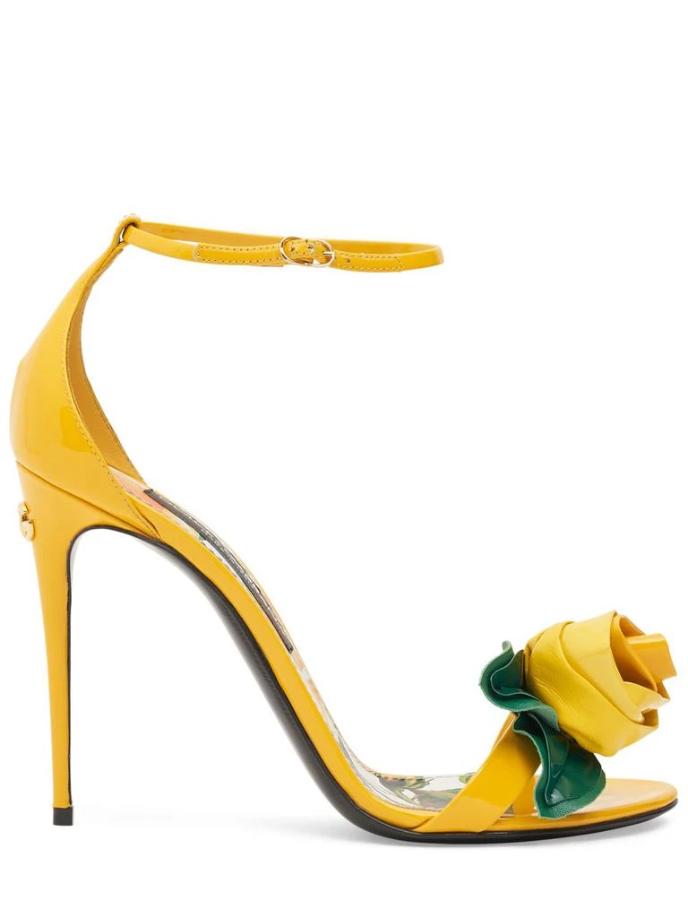 Dolce & Gabbana 105mm Keira Patent Leather Sandals 1