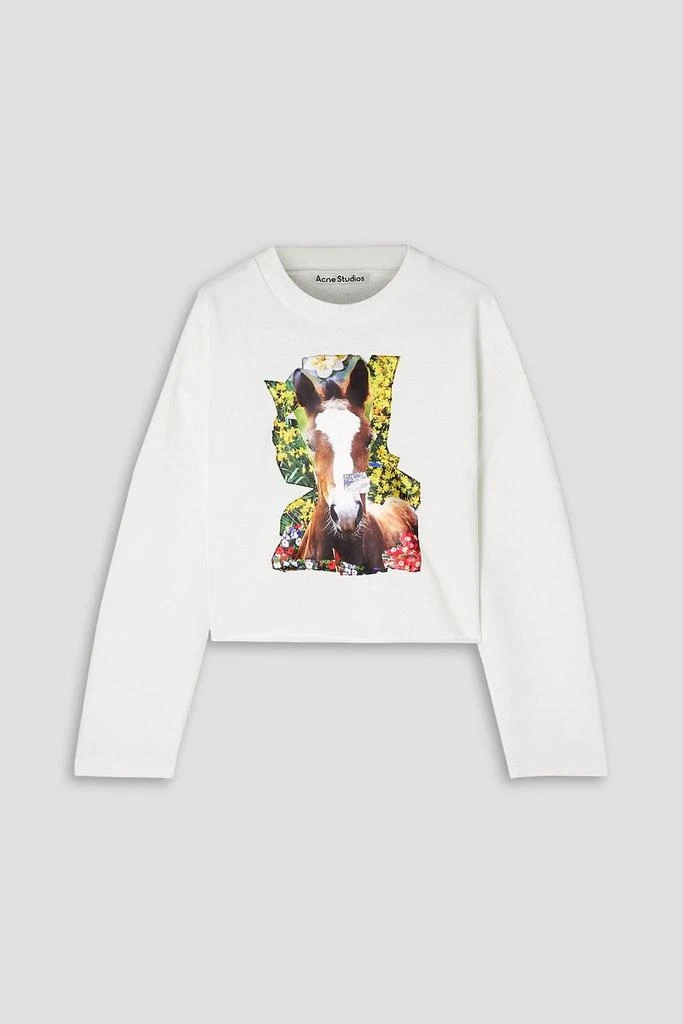 Acne Studios Appliquéd French cotton-terry sweatshirt 1