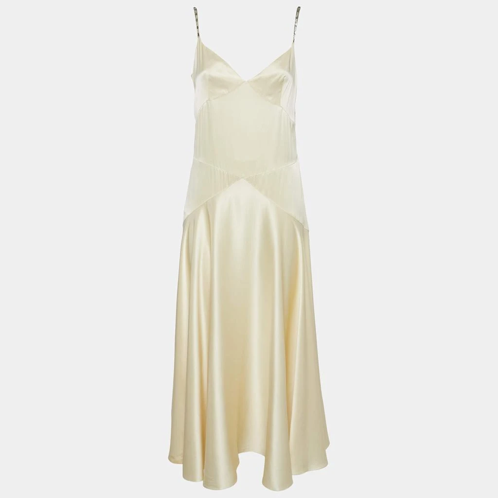 Chloe Cream Satin Stud Detail Sleeveless Midi Dress M  On Sale Now with Up  to 52% Off | Discover Exclusive Deals & Savings at BeyondStyle  Authentic  Chlo Women|Women's Clothes|Dresses with