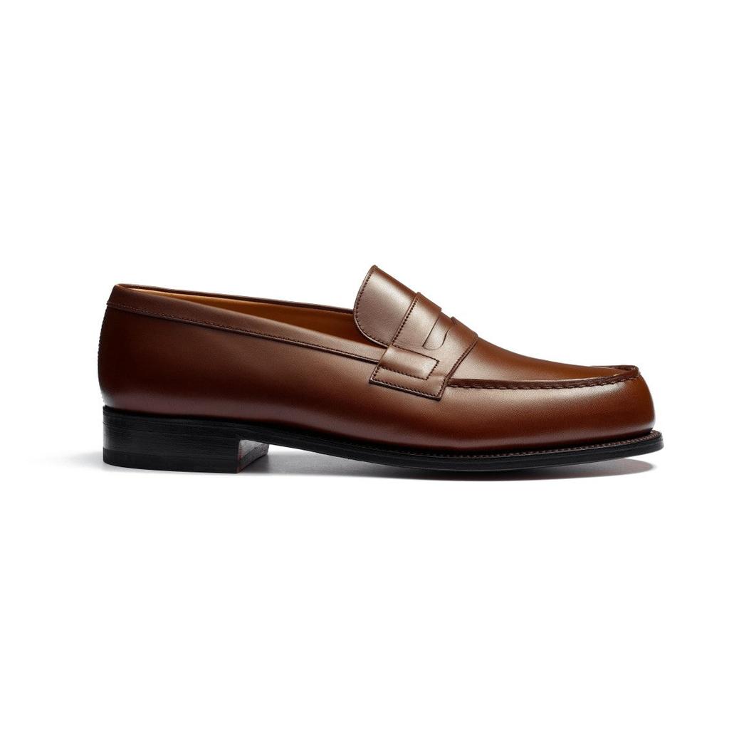JM WESTON Calf Leather Moccasin Loafer With Goodyear Construction