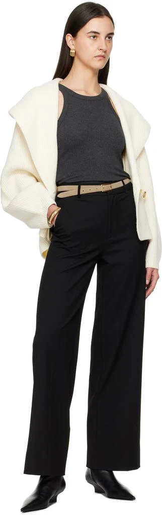 Andersons Taupe Skinny Suede Belt 4