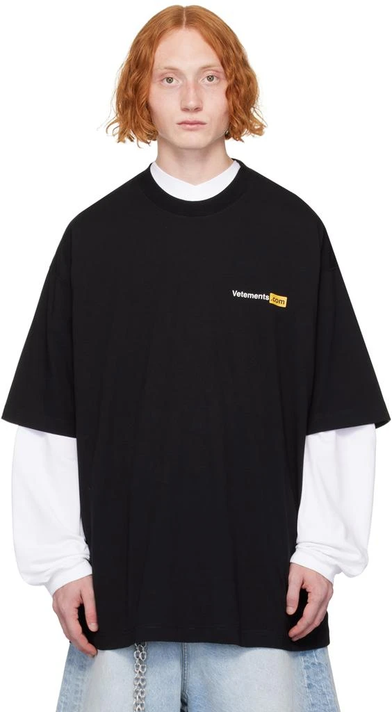 Vetements Black XXX Logo T-Shirt 1