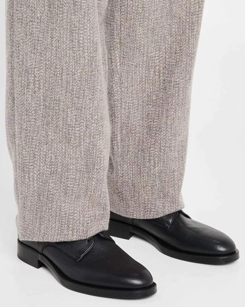Giorgio Armani Men's Grained Leather Derby Shoes 2