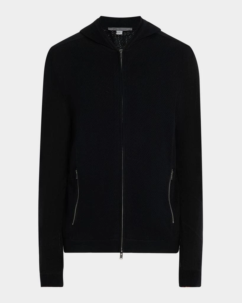 John Varvatos Men's Lazo Cotton-Mesh Sweater Hoodie 1