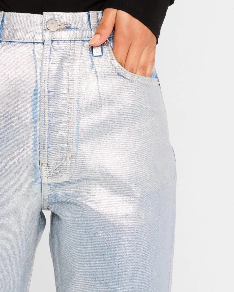 VERONICA BEARD Daniela High-Rise Ankle Straight Metallic Jeans 5