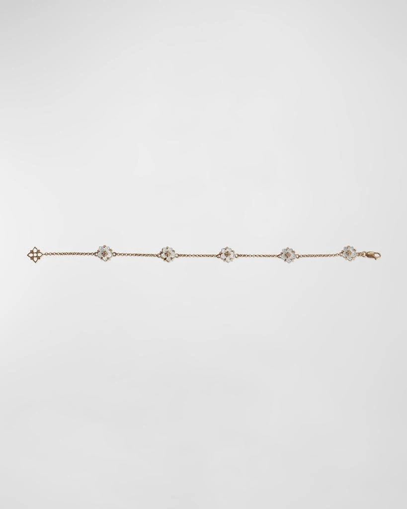 Stephen Dweck White Mother of Pearl and White Diamond Bracelet in 18K Gold 2