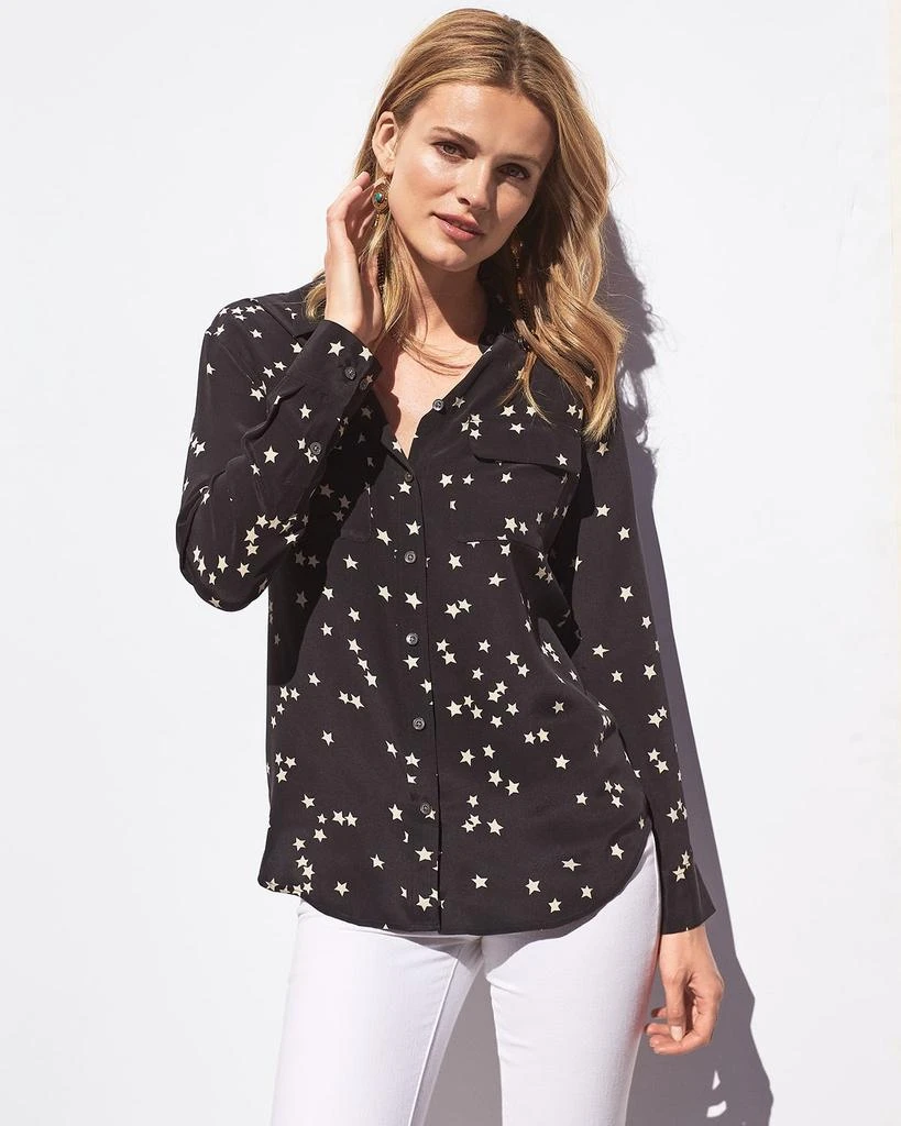 Equipment Slim Signature Star-Print Shirt 2