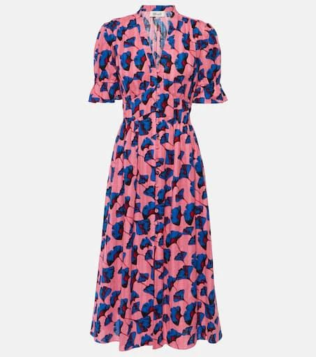 Diane von Furstenberg Erica printed cotton midi dress 1