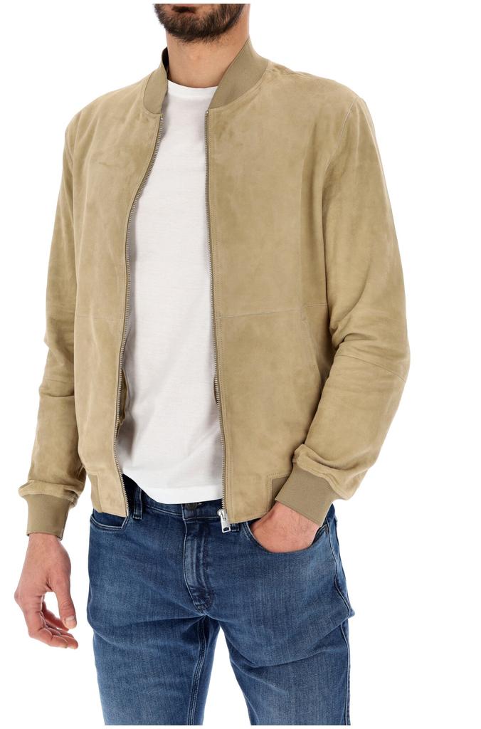 Brian Dales SAND SUEDE LEATHER BOMBER STYLE JACKET