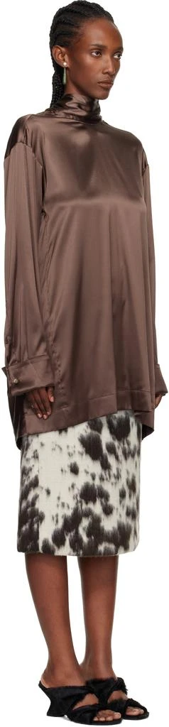 Dries Van Noten Brown Pussy-Bow Blouse 2