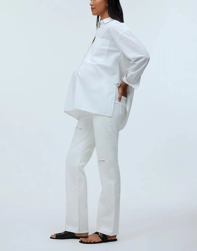 Madewell The Petite Maternity Over-the-Belly '90s Straight Jean in Tile White 3