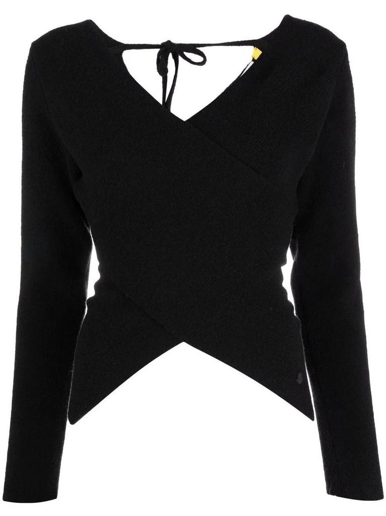 NA 2 Moncler 1952 black asymmetric-hem sweater 1